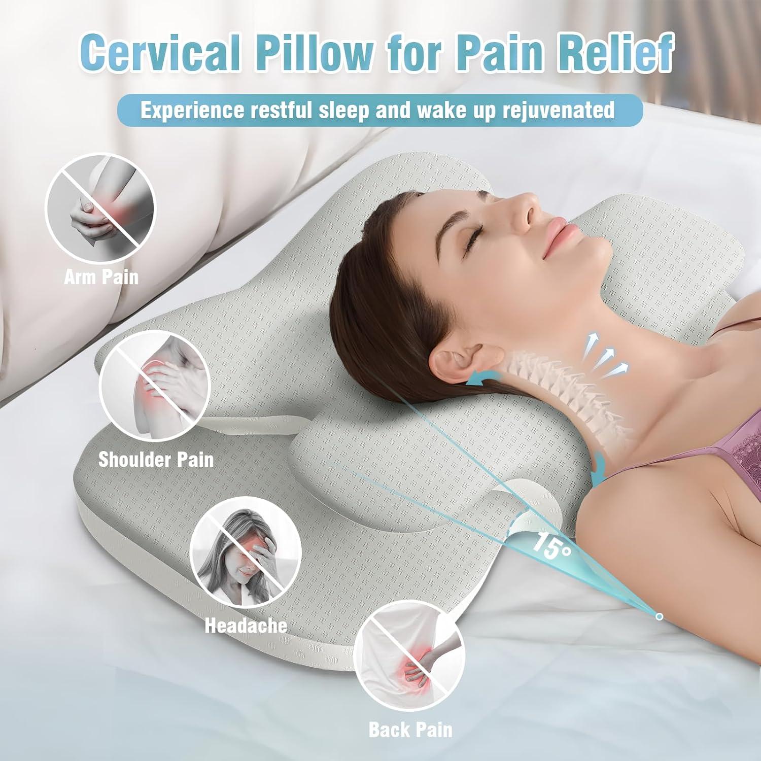 Almohada Cervical Ergonomica RUN HELIX Espuma Viscoelástica 63x38cm