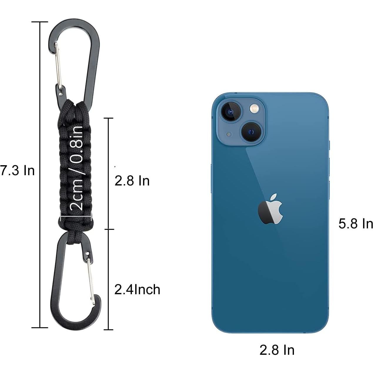 Llavero Paracord BRAVESHINE con Clip Carabiner Pack 2