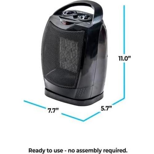 Calentador de Espacio Oscilante Comfort Zone CZ449E 1500W Negro