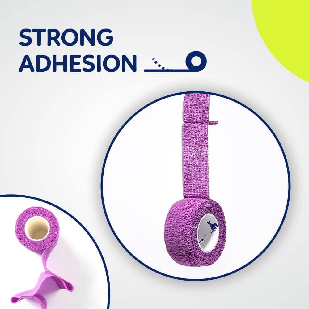 Venda Autoadhesiva WePet para Mascotas 2.54 cm - 12 Rollos