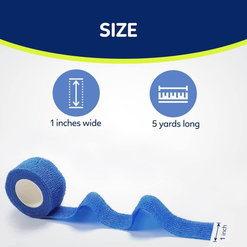 Venda Autoadhesiva WePet para Mascotas 2.54 cm - 12 Rollos