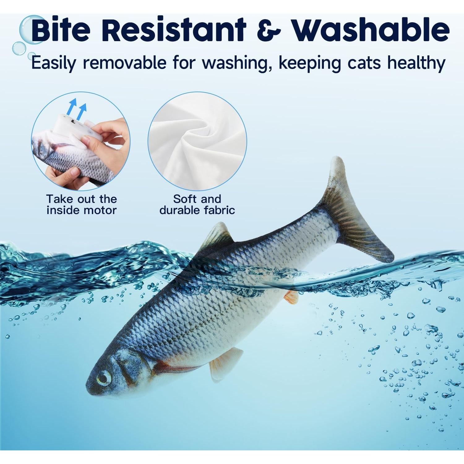 Juguete Interactivo para Gatos Potaroma Pez Flop 26.7cm