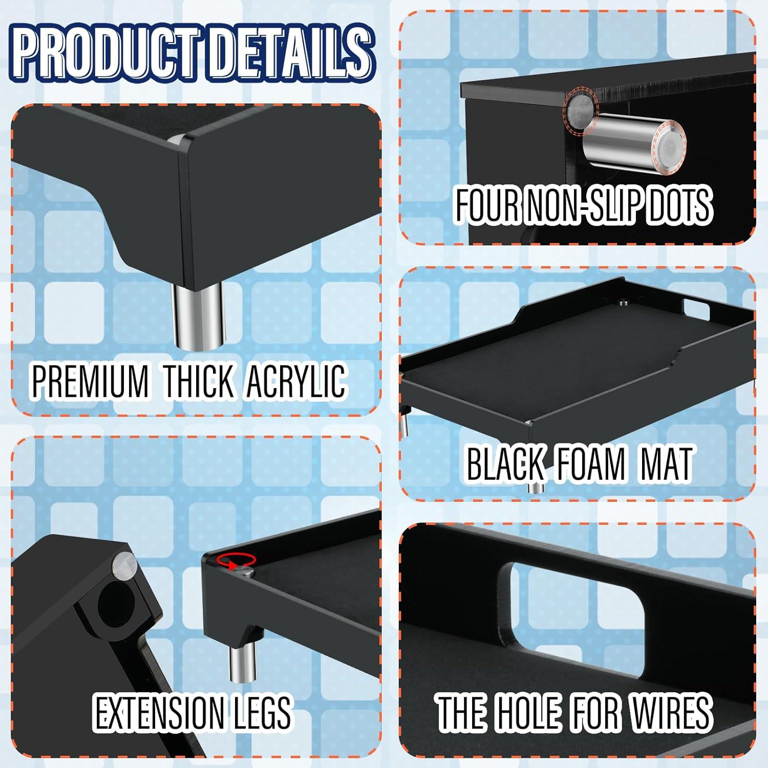 Soporte Elevado para Comida de Perros Beautyflier, Ajustable, Negro