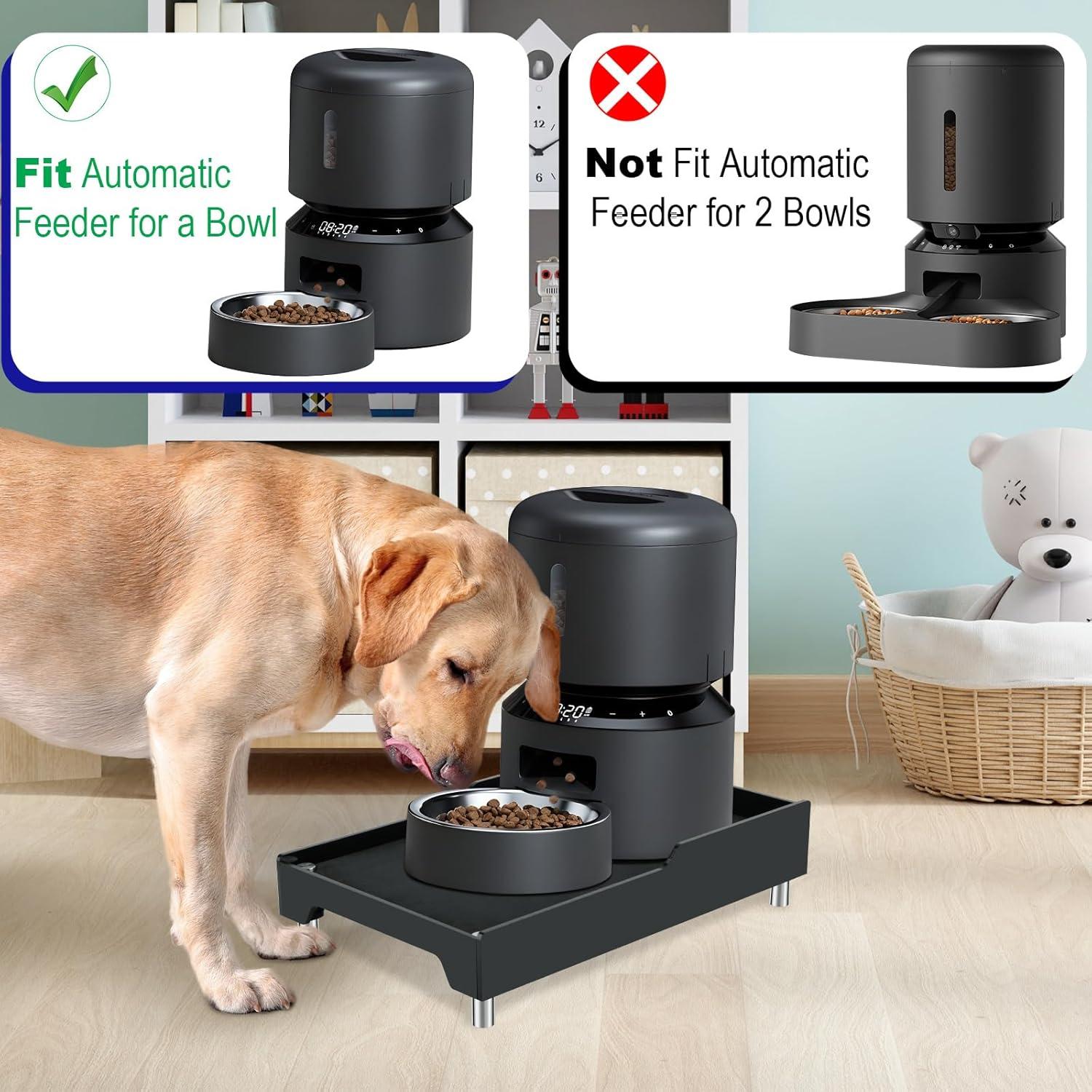 Soporte Elevado para Comida de Perros Beautyflier, Ajustable, Negro