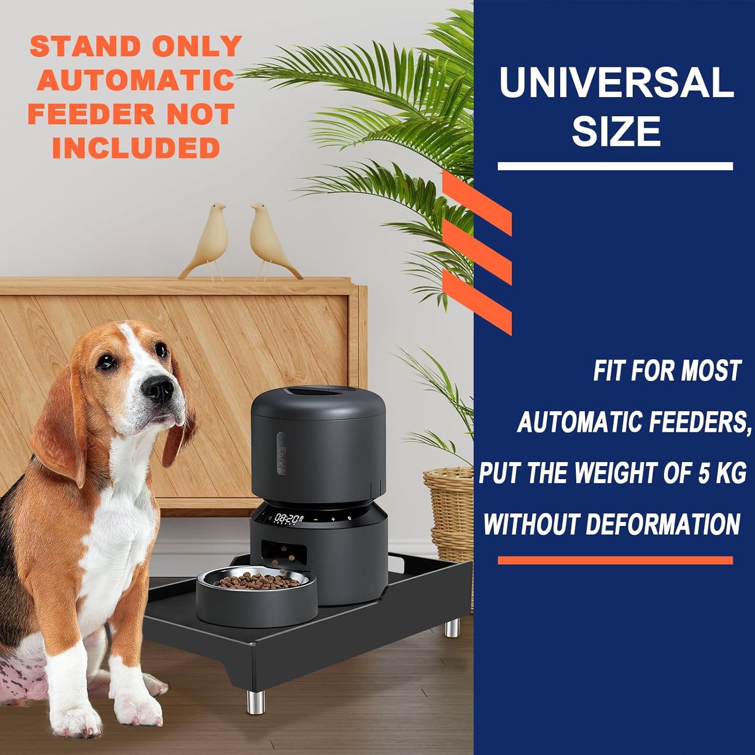 Soporte Elevado para Comida de Perros Beautyflier, Ajustable, Negro