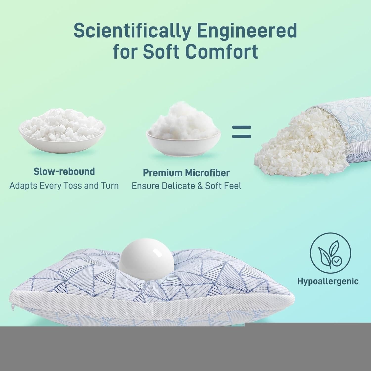 Almohada Ajustable Hipoalergénica Sylvaris Queen Espuma Memoria