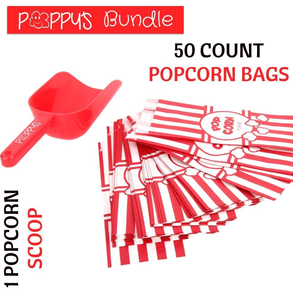 Paquete de Cucharón y 50 Bolsas de Palomitas Poppy
