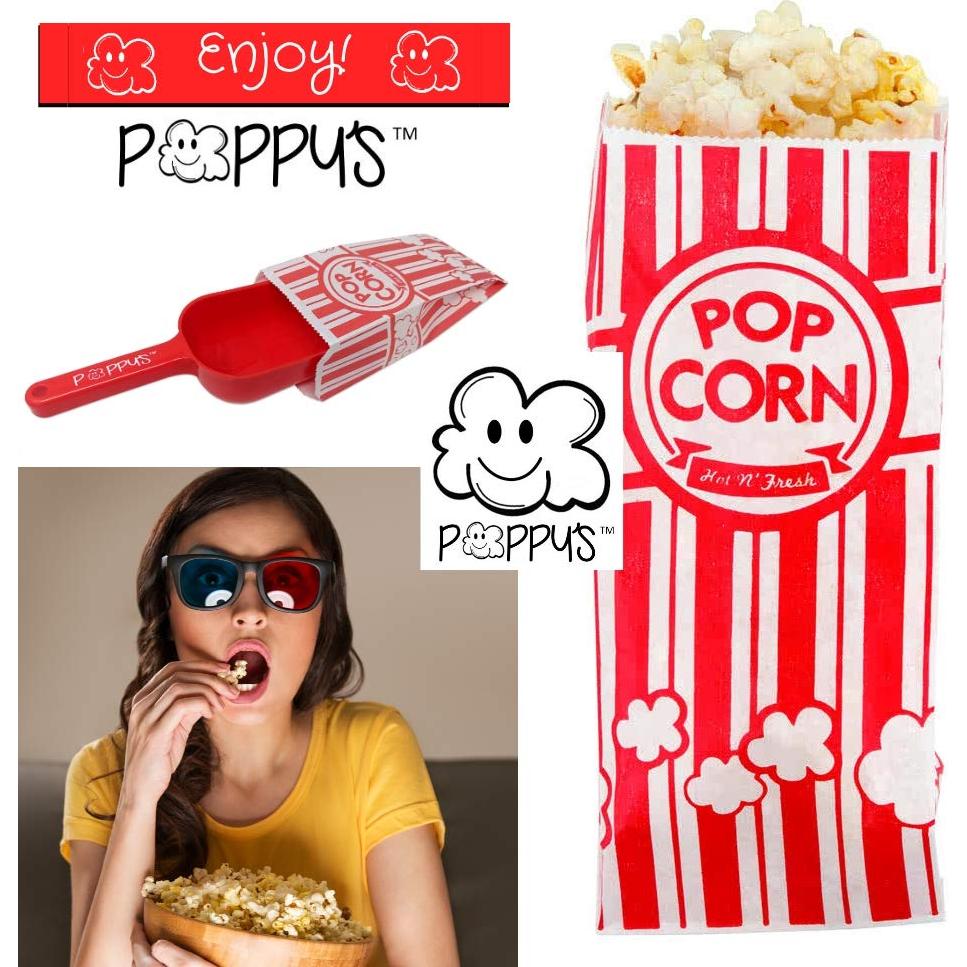 Paquete de Cucharón y 50 Bolsas de Palomitas Poppy