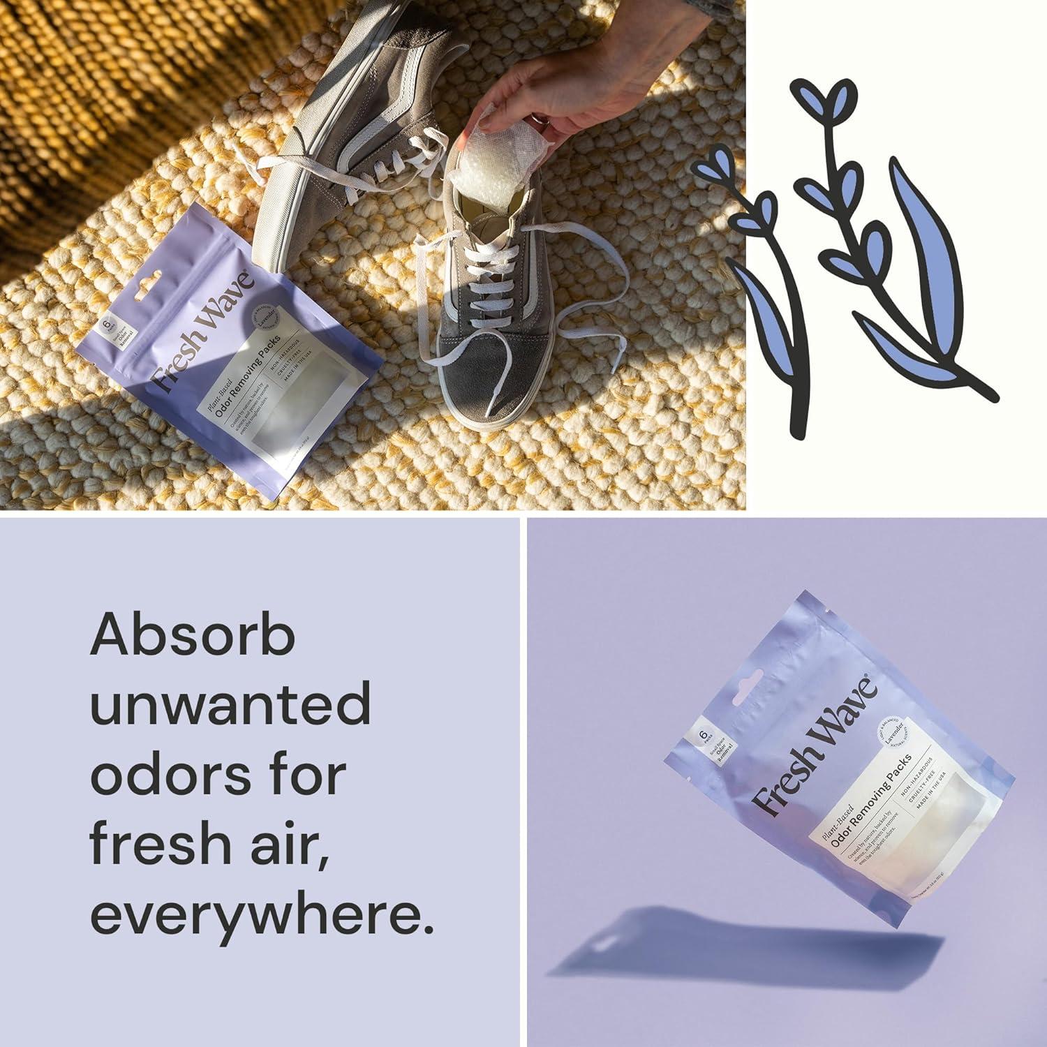 Paquetes Eliminadores de Olores Fresh Wave Lavanda - 6 Unidades