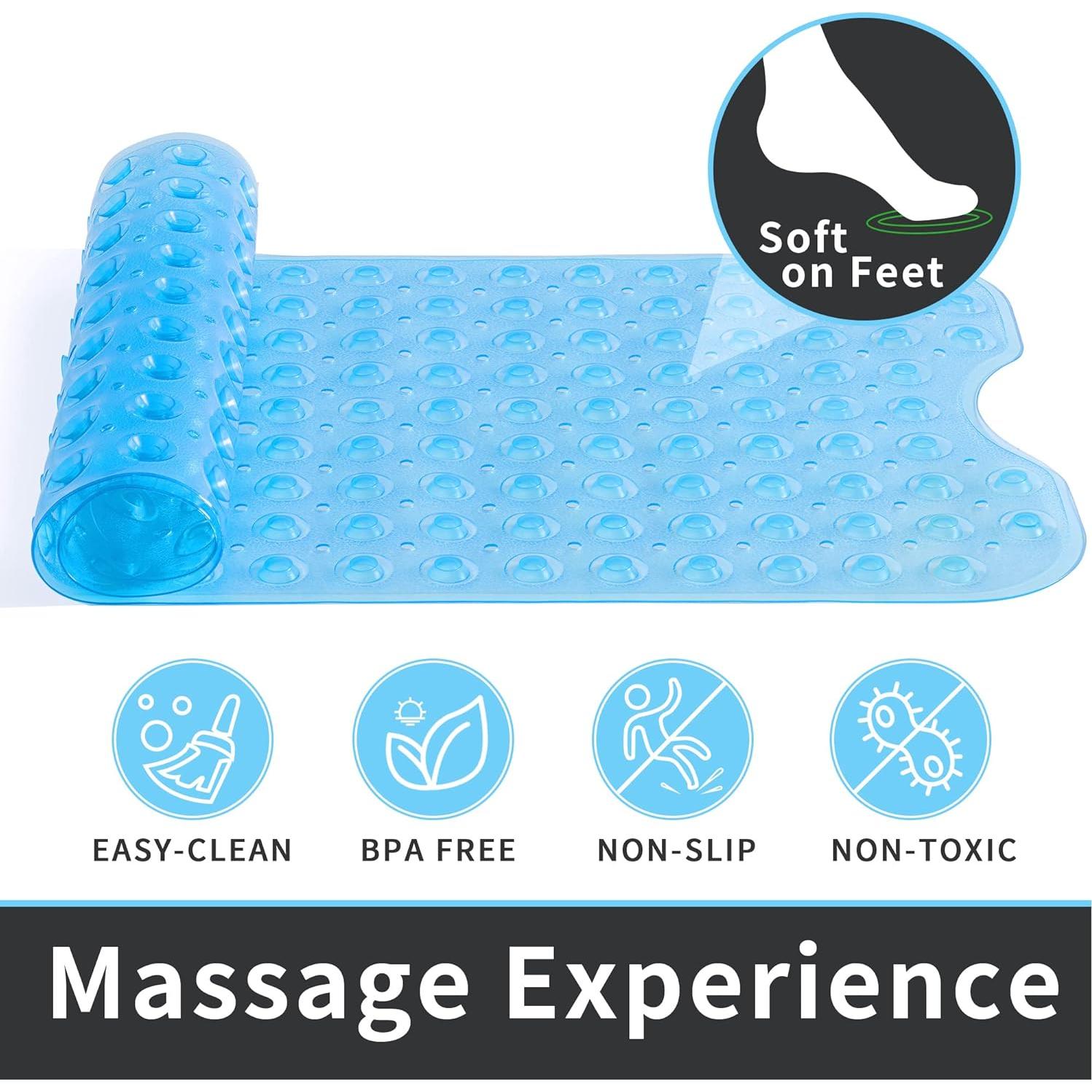 Alfombra de Ducha Antideslizante ROSMARUS 40.6x99.1cm Azul