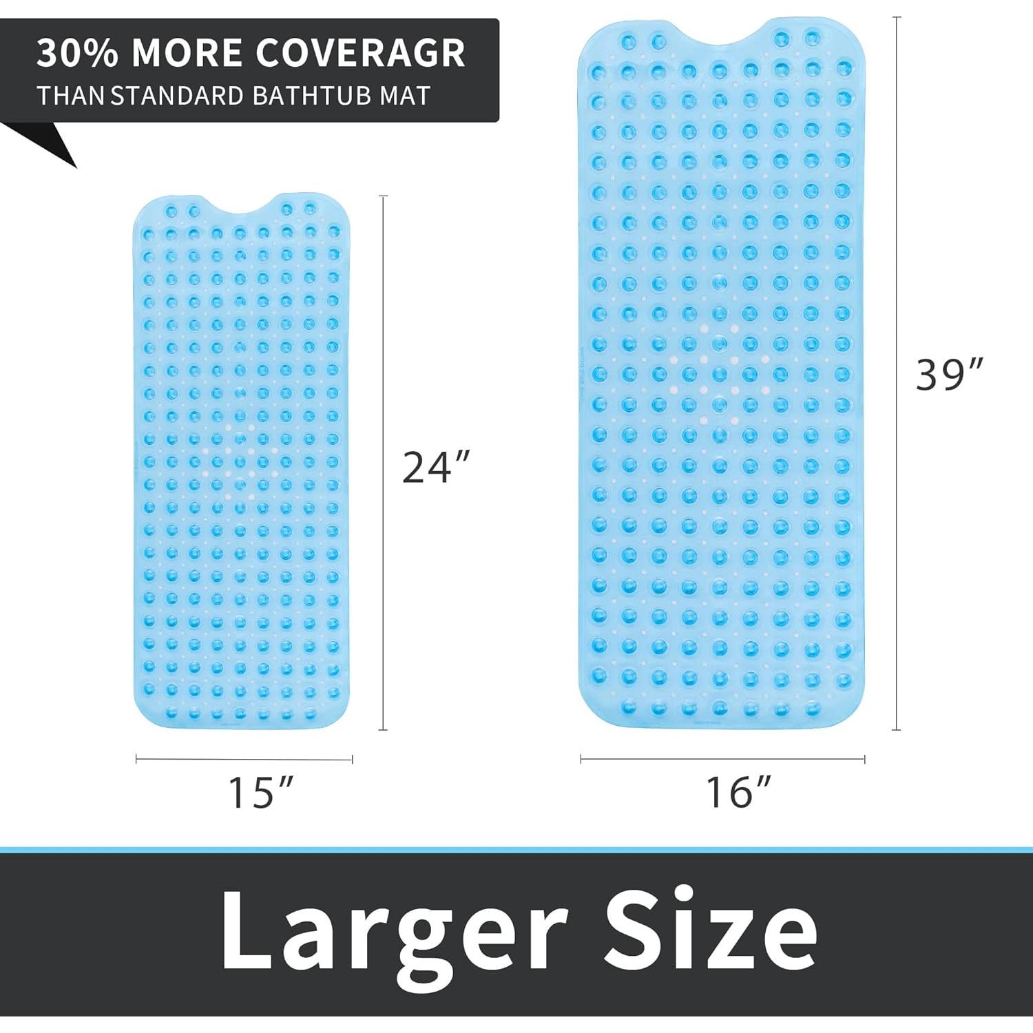 Alfombra de Ducha Antideslizante ROSMARUS 40.6x99.1cm Azul