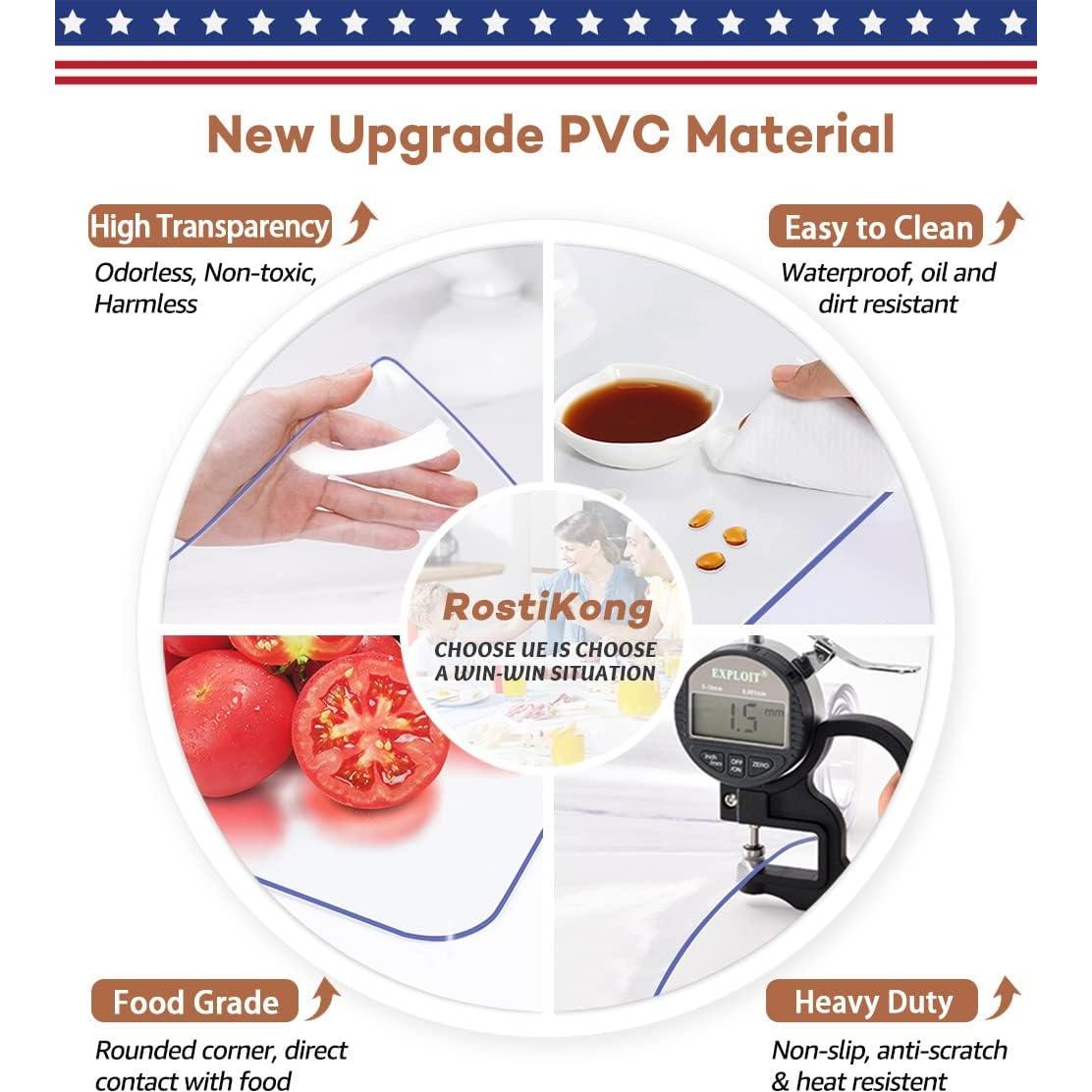 Protector de Mesa Transparente RostiKong 36x61 cm Vinilo Antirayaduras