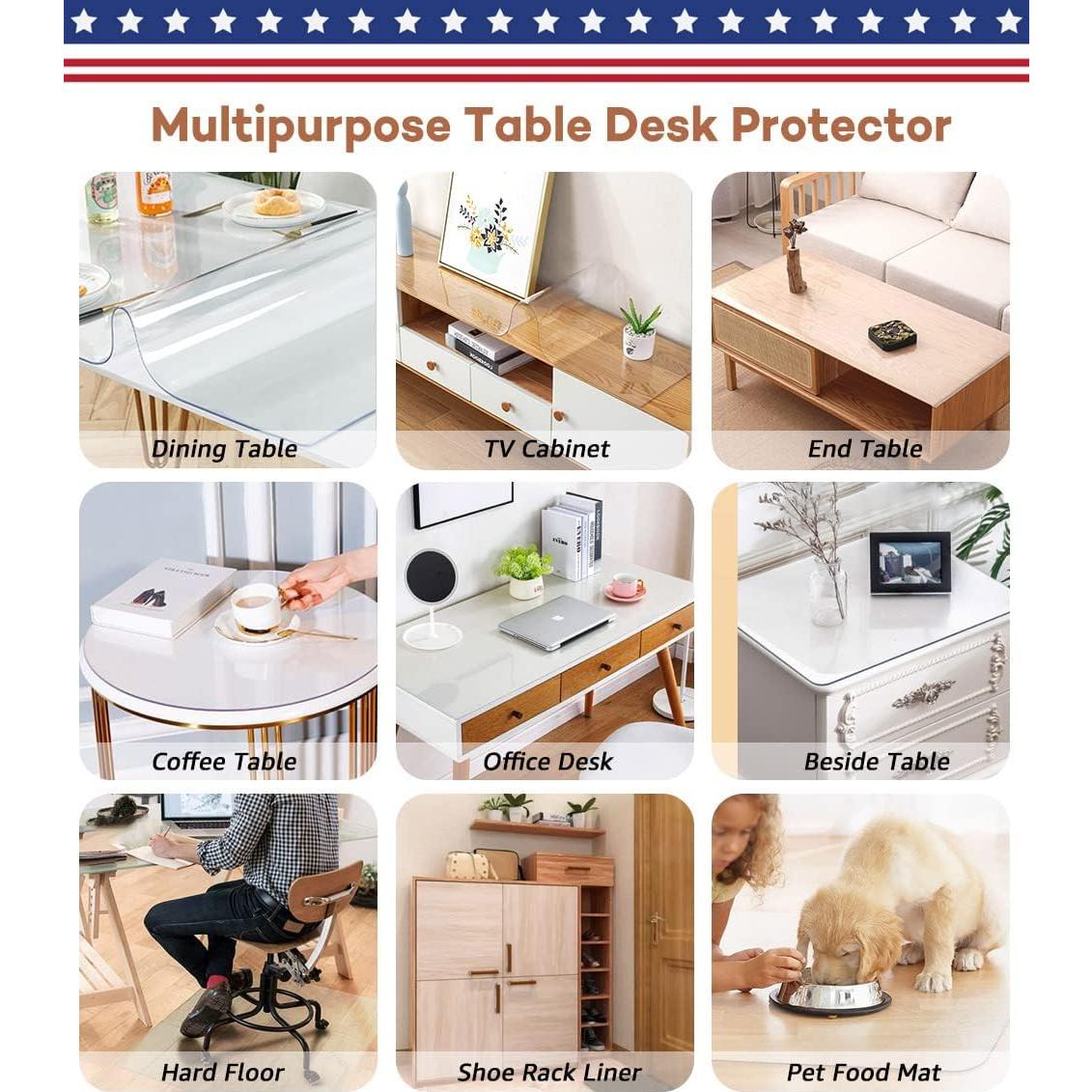 Protector de Mesa Transparente RostiKong 36x61 cm Vinilo Antirayaduras