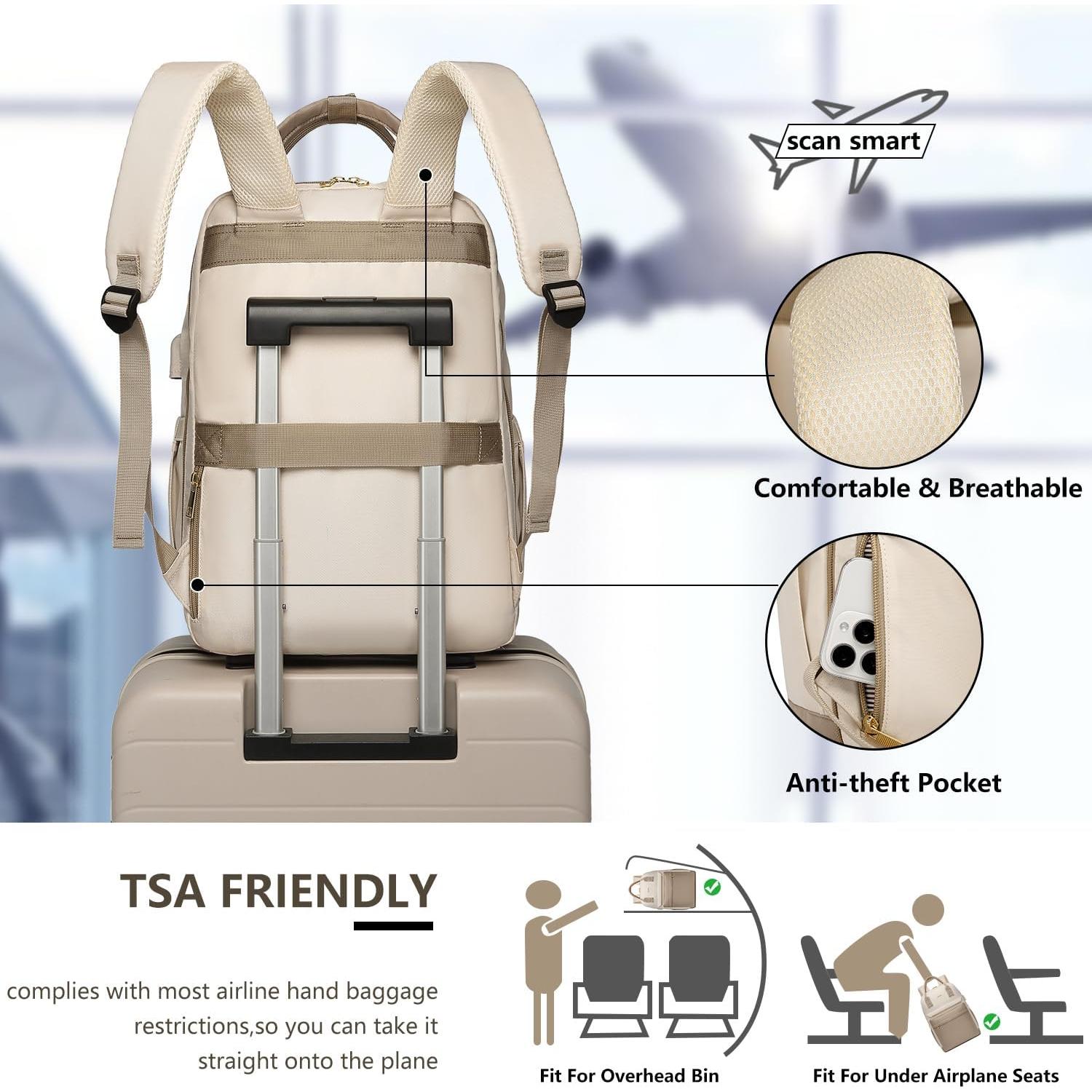 Mochila para Laptop FOCDOD 15.6" Impermeable con Cargador USB