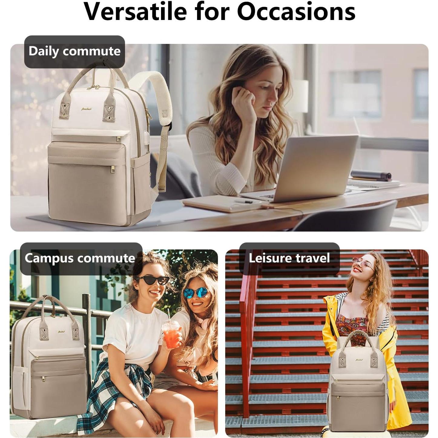 Mochila para Laptop FOCDOD 15.6" Impermeable con Cargador USB