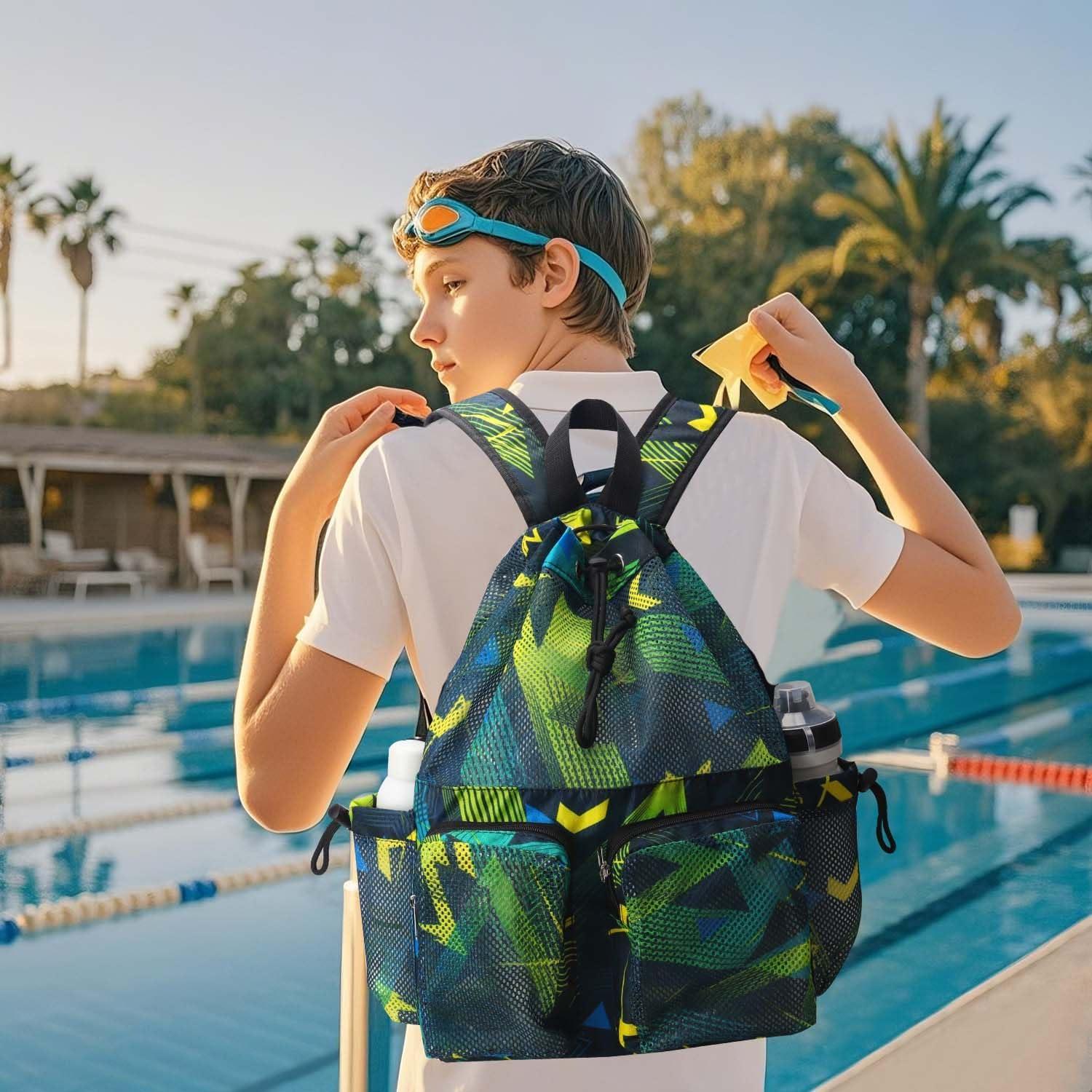 Mochila de Malla RHCPFOVR para Natación - 30x15x46cm