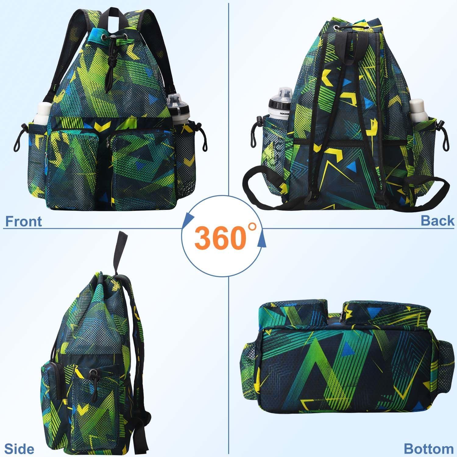 Mochila de Malla RHCPFOVR para Natación - 30x15x46cm