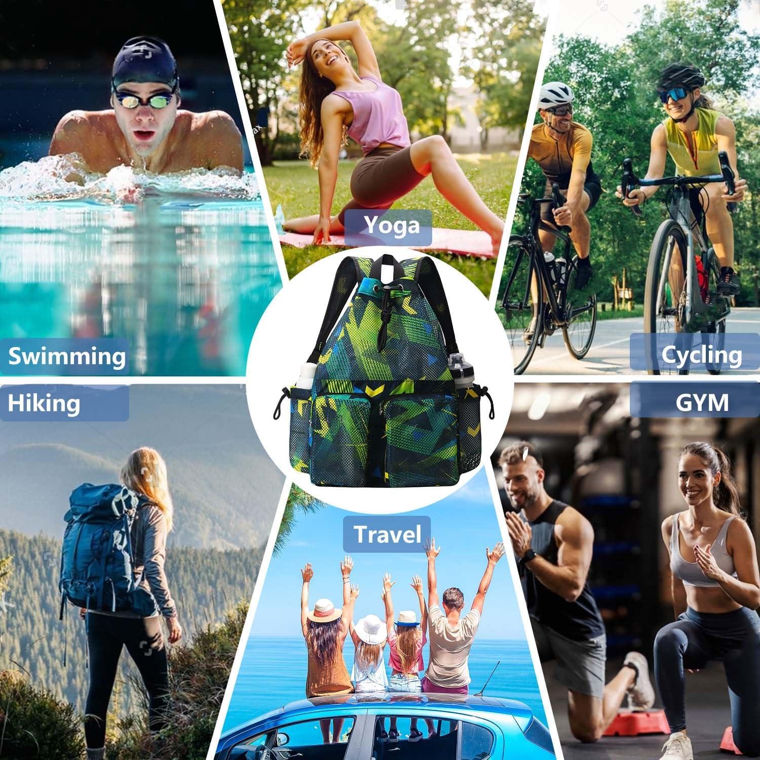 Mochila de Malla RHCPFOVR para Natación - 30x15x46cm