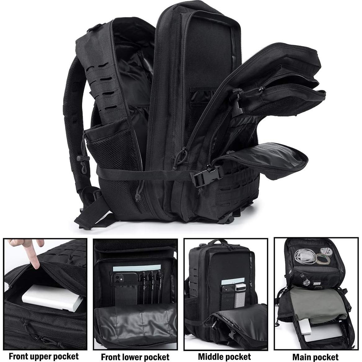 Mochila Táctica Militar QT&QY 45L Resistente al Agua