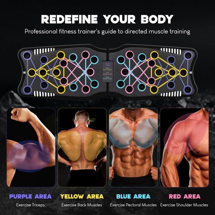 Tablero de Flexiones Haiponfph 9 en 1 para Entrenamiento en Casa