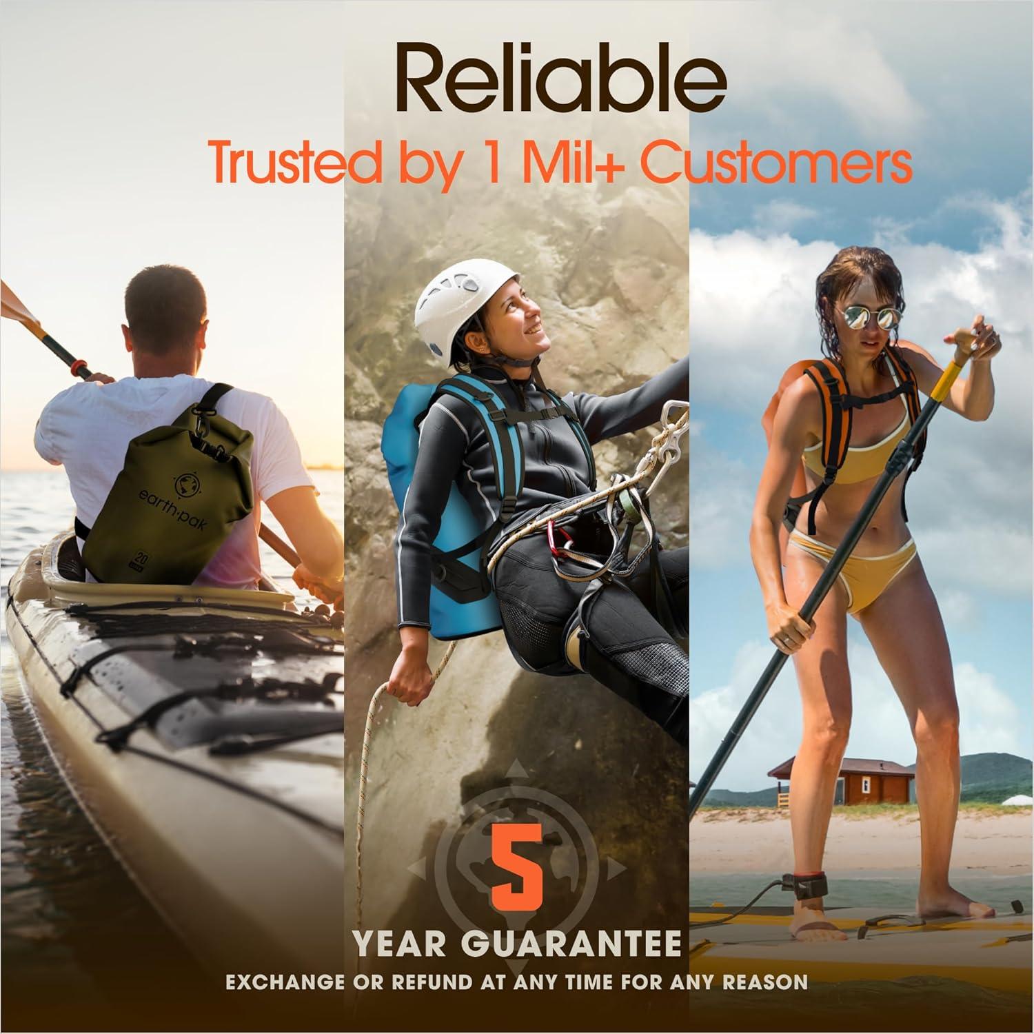 Bolsa Secadora Impermeable Earth Pak 5L - Ideal para Viajes