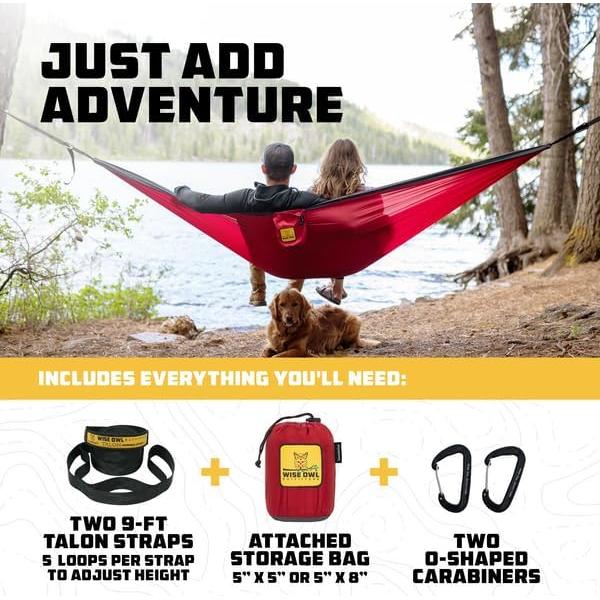 Hamaca 4 en 1 Wise Owl Outfitters Marino Nylon 210T 227kg