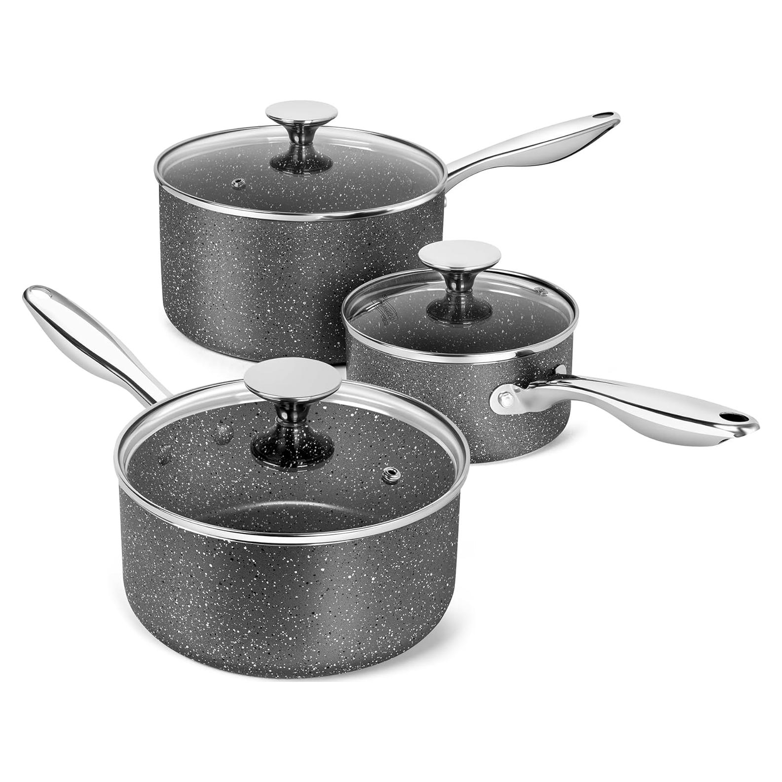 Set de Cacerolas MICHELANGELO 3 Piezas Antiadherentes