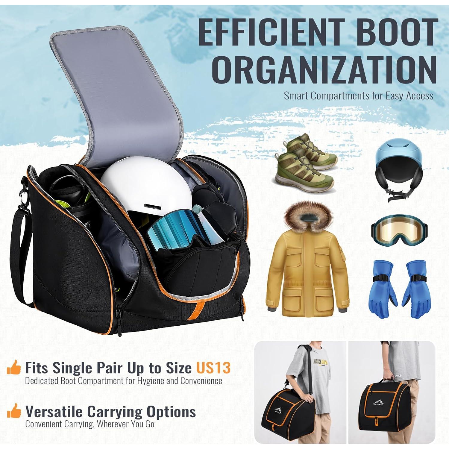 Combo Bolsa de Esquí y Botas GoHimal 200 cm Resistente