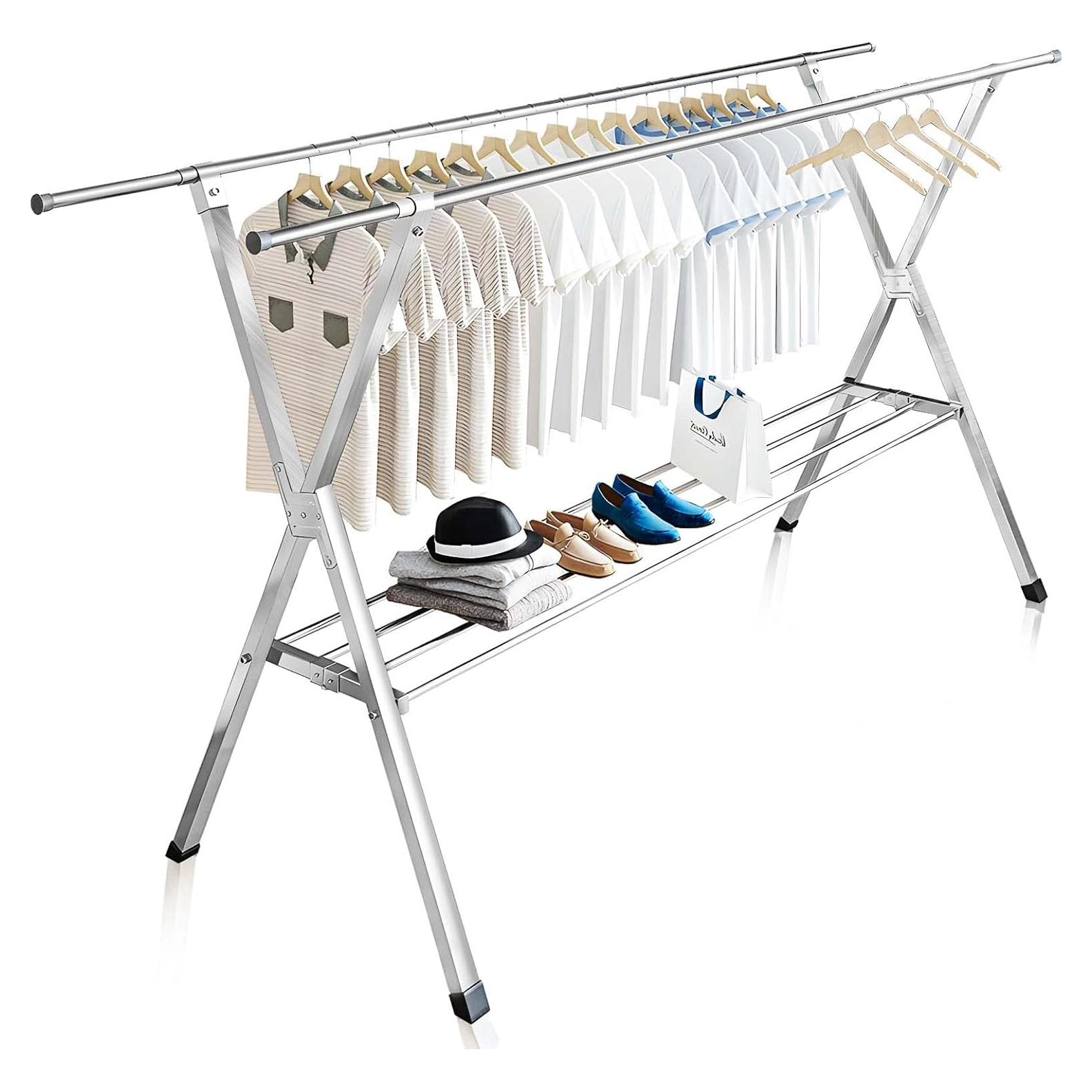 Perchero Plegable para Secar Ropa JAUREE 213 cm Acero Inoxidable