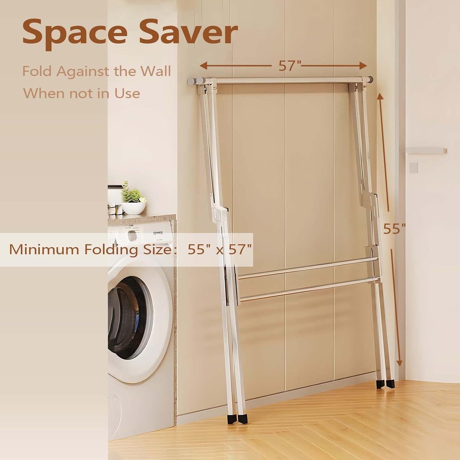 Perchero Plegable para Secar Ropa JAUREE 213 cm Acero Inoxidable