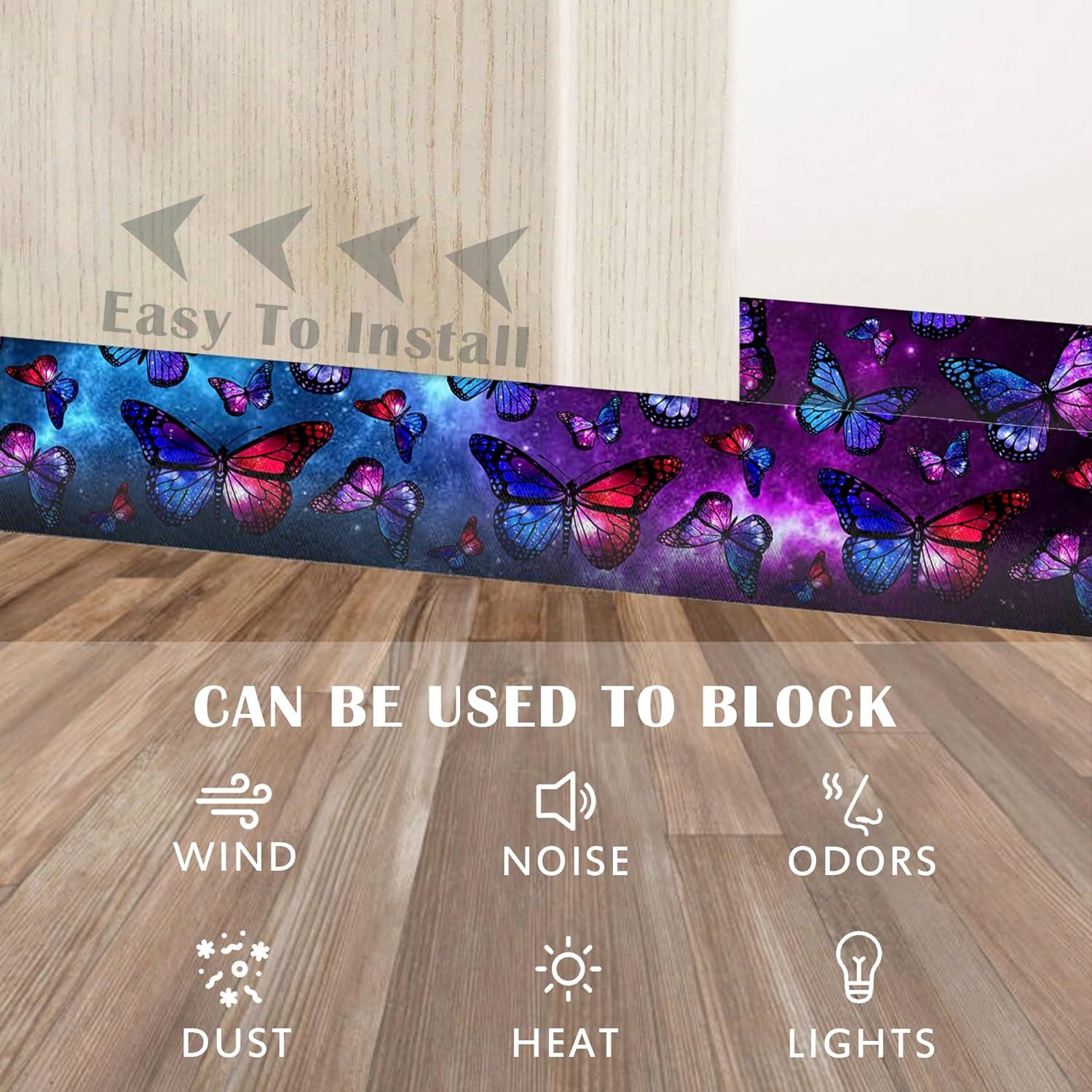 Barrera de Corrientes Ajustable Wuccjiu 91 cm Mariposa Púrpura