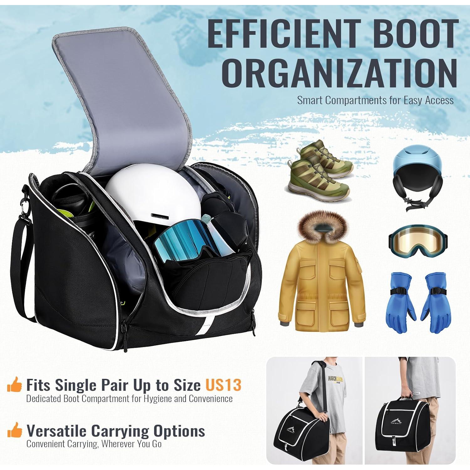 Combo Bolsa de Esquís y Botas GoHimal Acolchada 200 cm