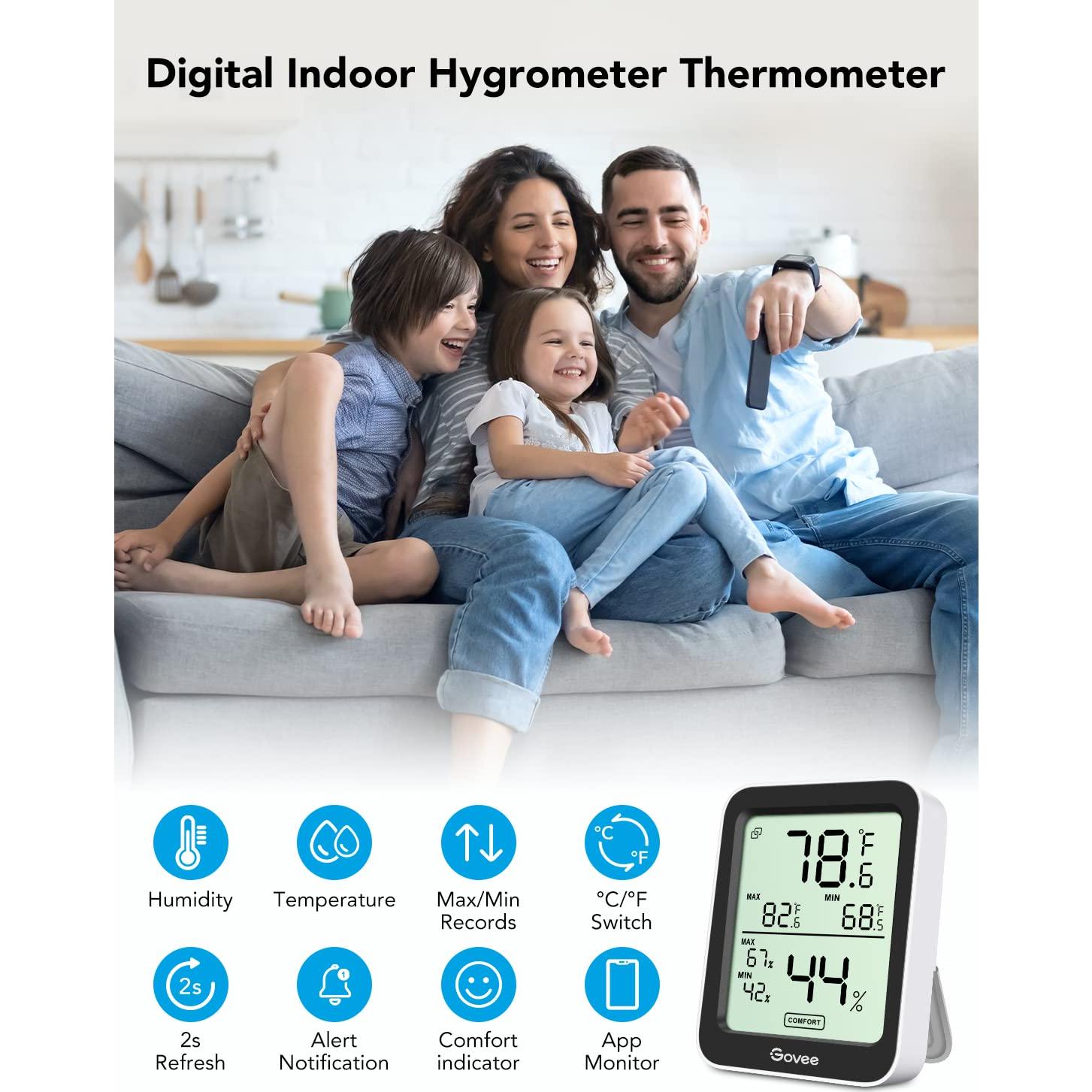 Higrómetro Termómetro Govee H5075 3 Paquete Bluetooth LCD