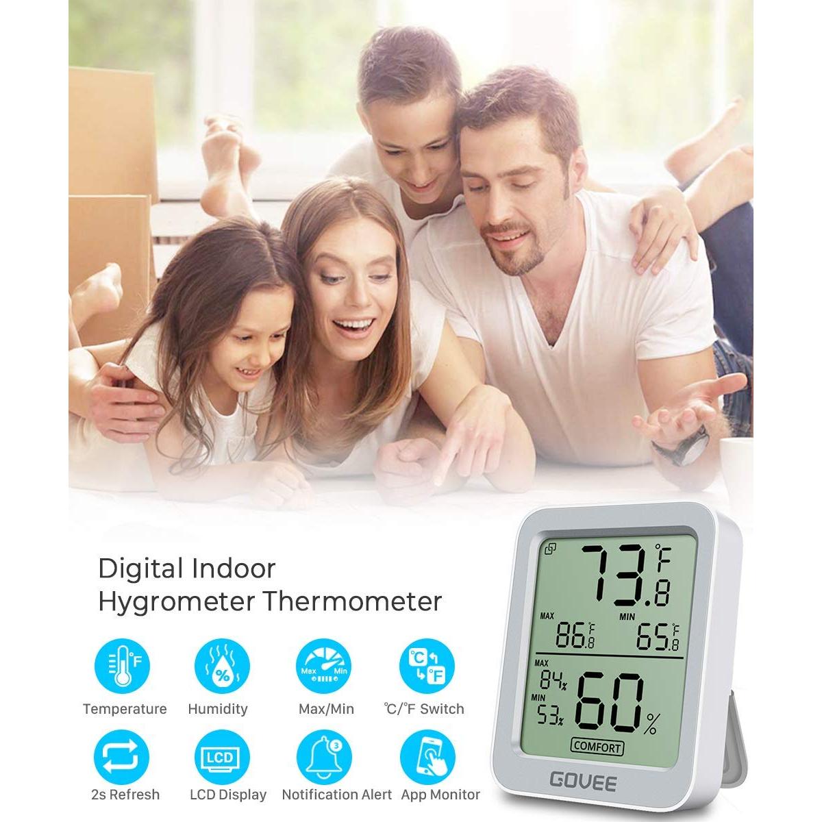 Higrómetro Digital Bluetooth Govee H5075 con Pantalla LCD