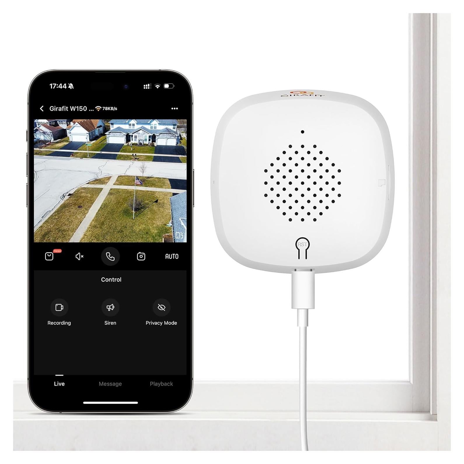 Cámara de Ventana Girafit 3MP 2K WiFi con Visión Nocturna