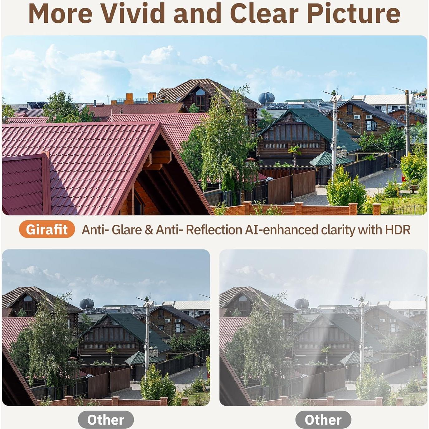 Cámara de Ventana Girafit 3MP 2K WiFi con Visión Nocturna