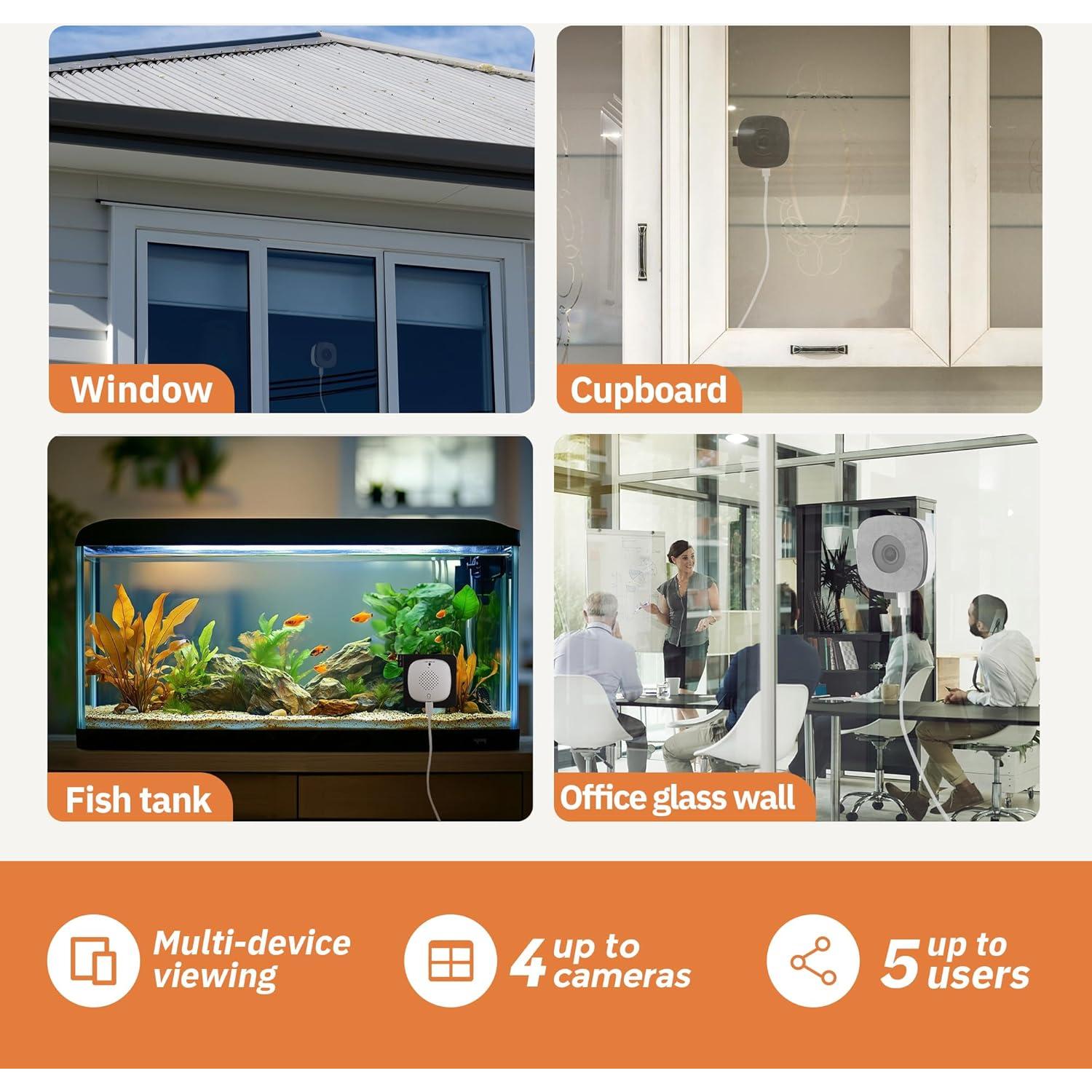 Cámara de Ventana Girafit 3MP 2K WiFi con Visión Nocturna