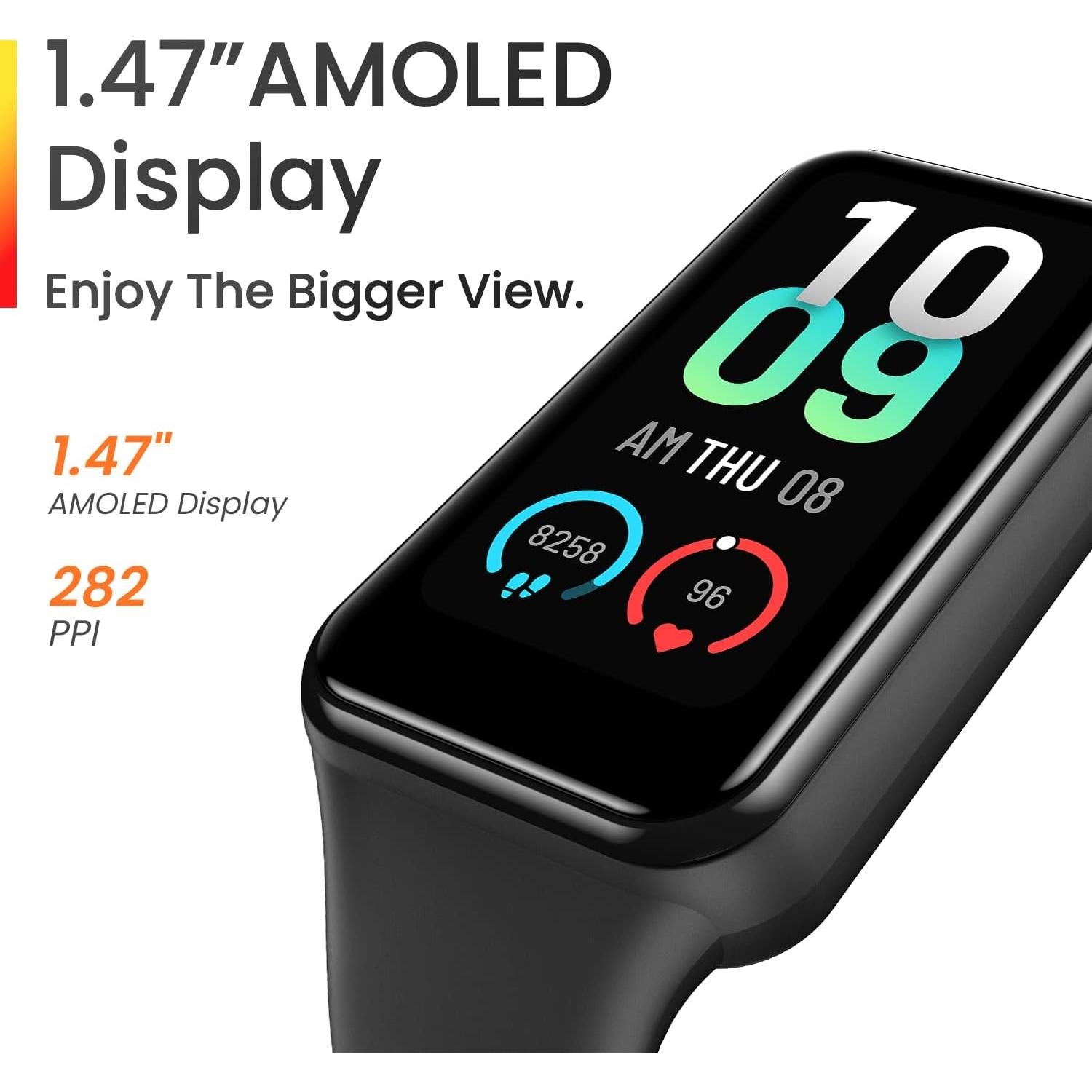 Amazfit Band 7 Pulsera Fitness con Alexa, Pantalla AMOLED 1.47"