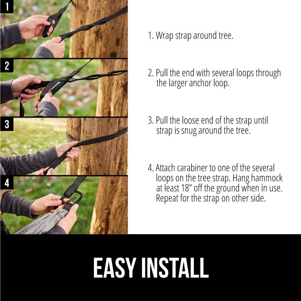 Hamaca Portátil Gorilla Grip 3,05x1,98m Soporta 226kg