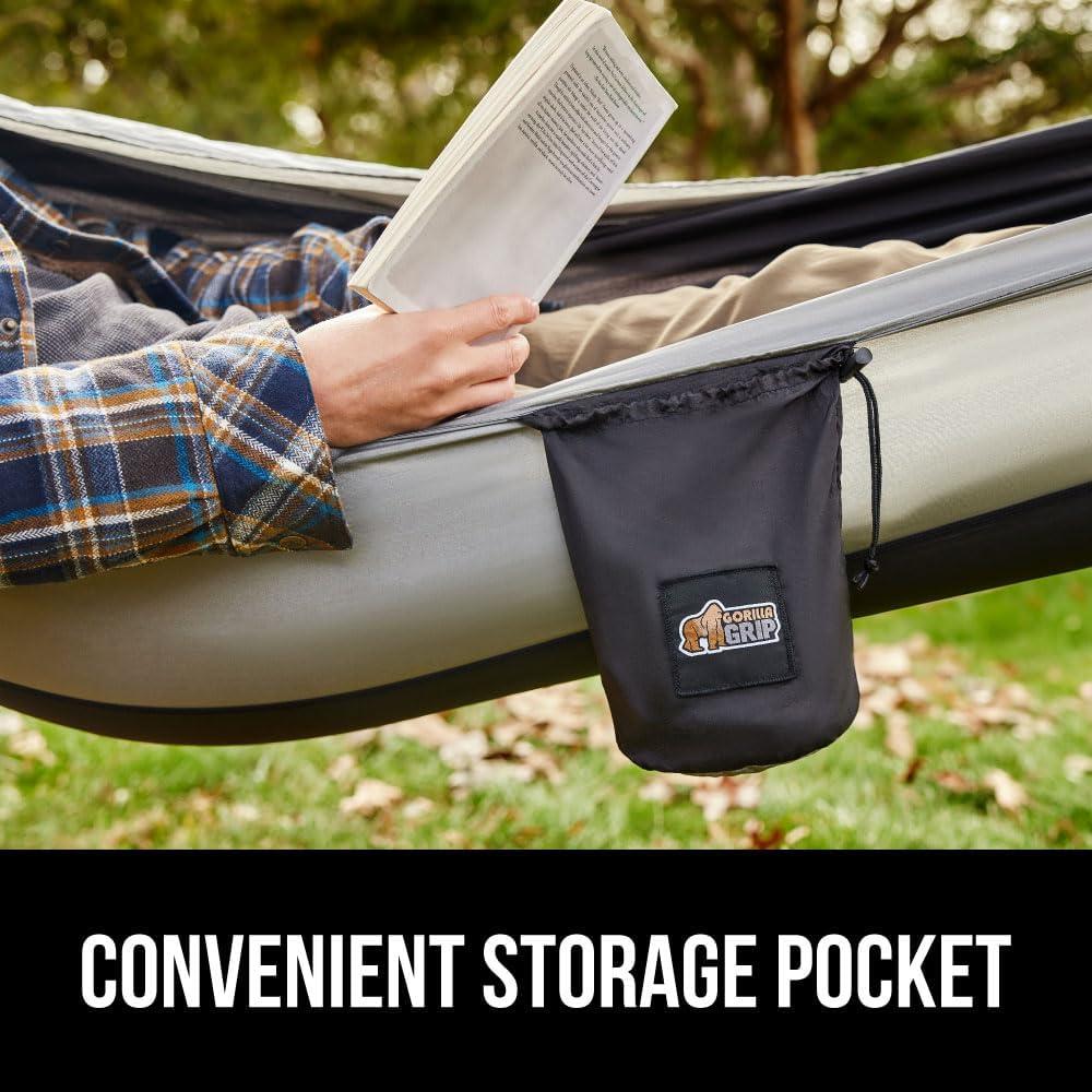 Hamaca Portátil Gorilla Grip 3,05x1,98m Soporta 226kg