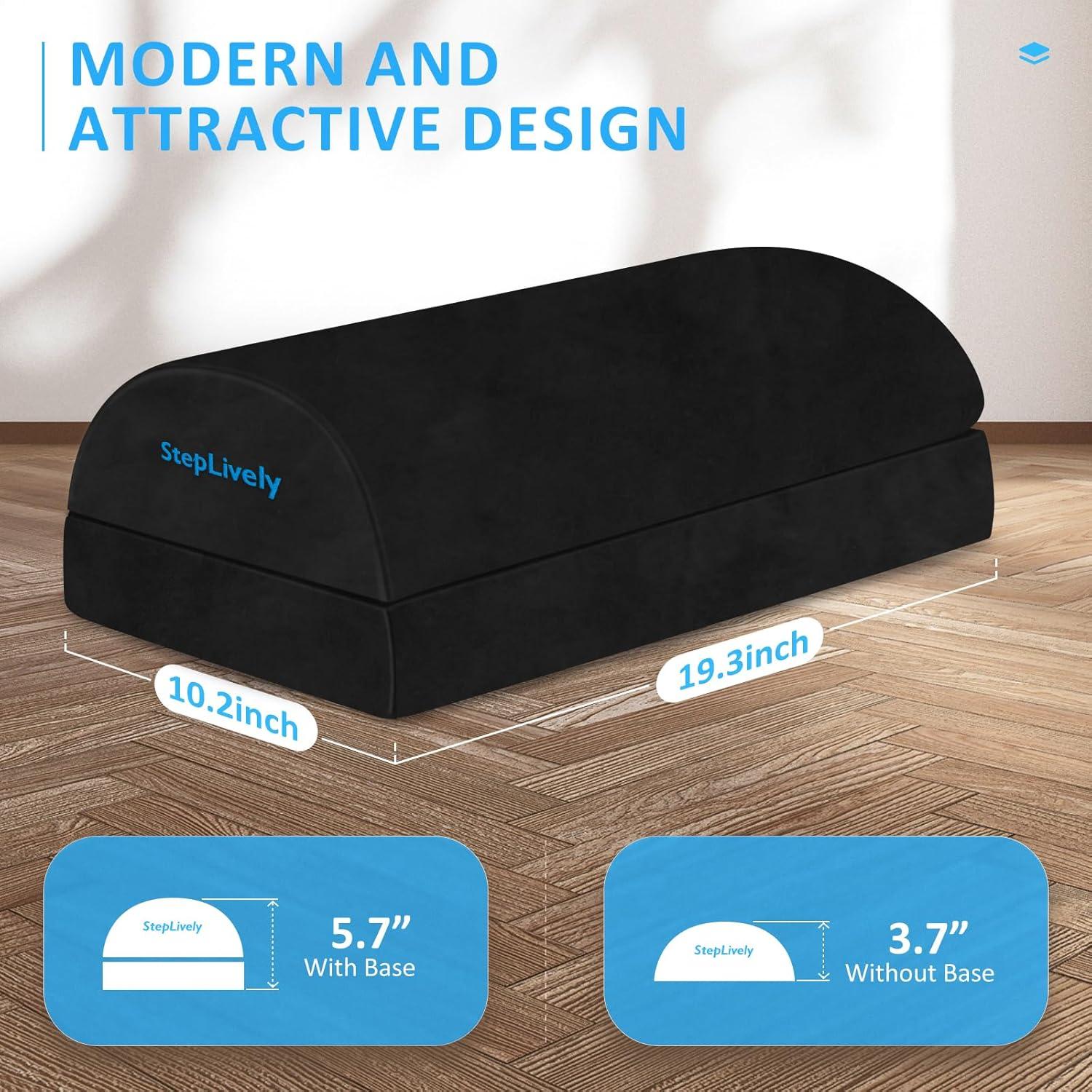 Reposapiés StepLively Extragrande Negro Ajustable 2 Alturas