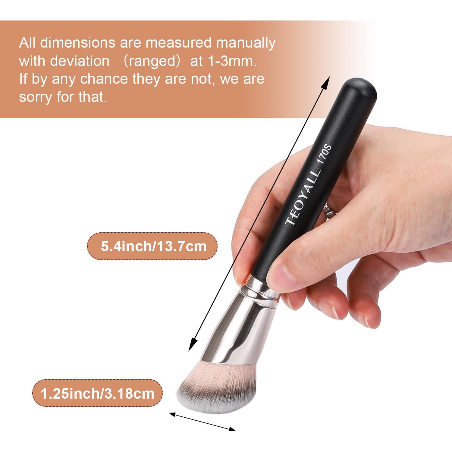 Conjunto de Brochas de Contorno TEOYALL 2PCS Anguladas Sintéticas