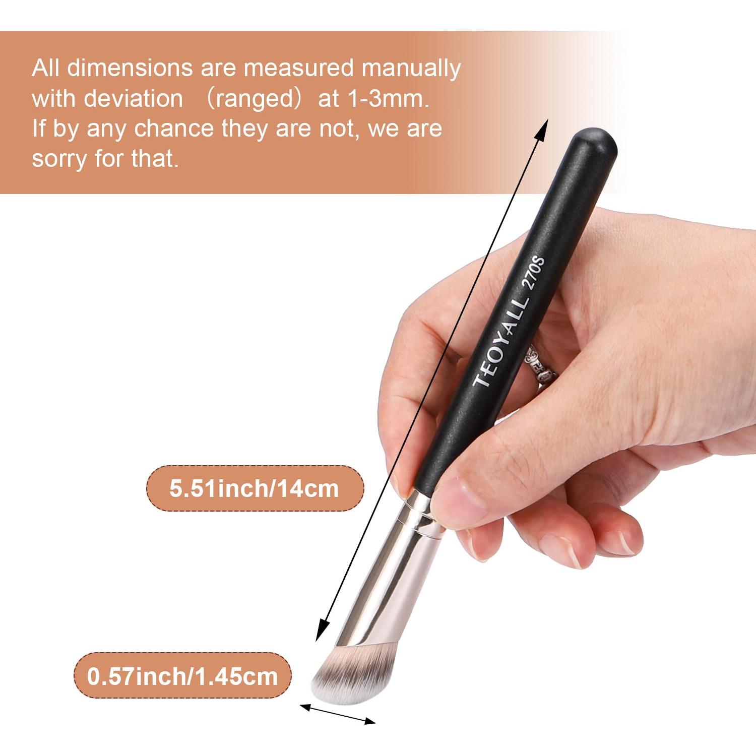 Conjunto de Brochas de Contorno TEOYALL 2PCS Anguladas Sintéticas