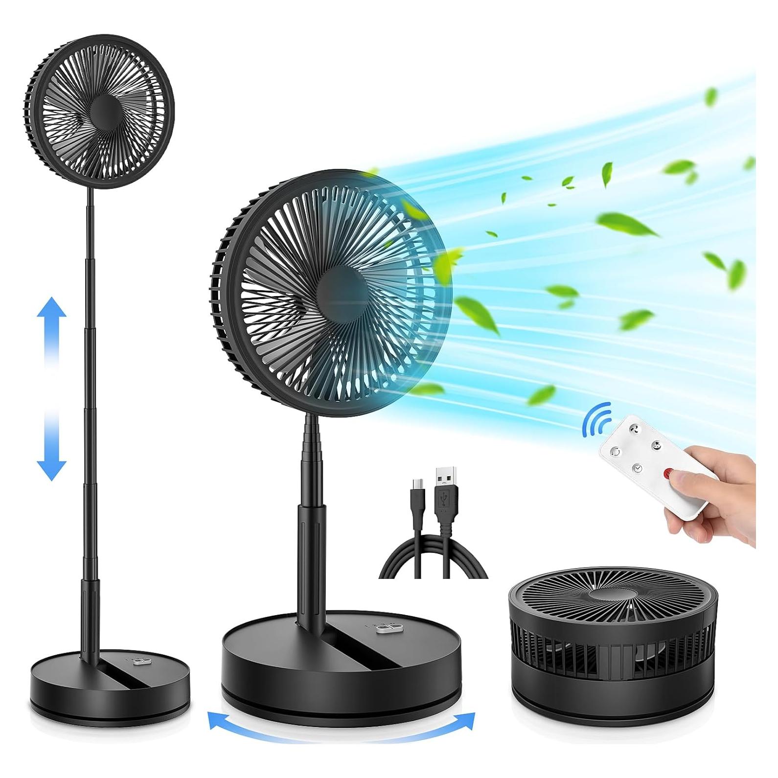 Ventilador Oscilante Plegable LIPETY 9" (22.86 cm) Recargable