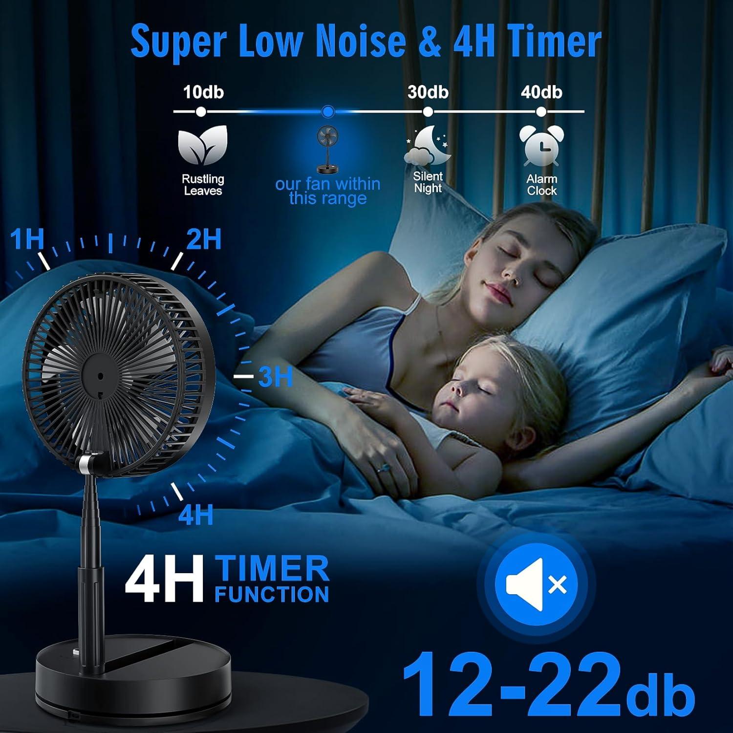 Ventilador Oscilante Plegable LIPETY 9" (22.86 cm) Recargable