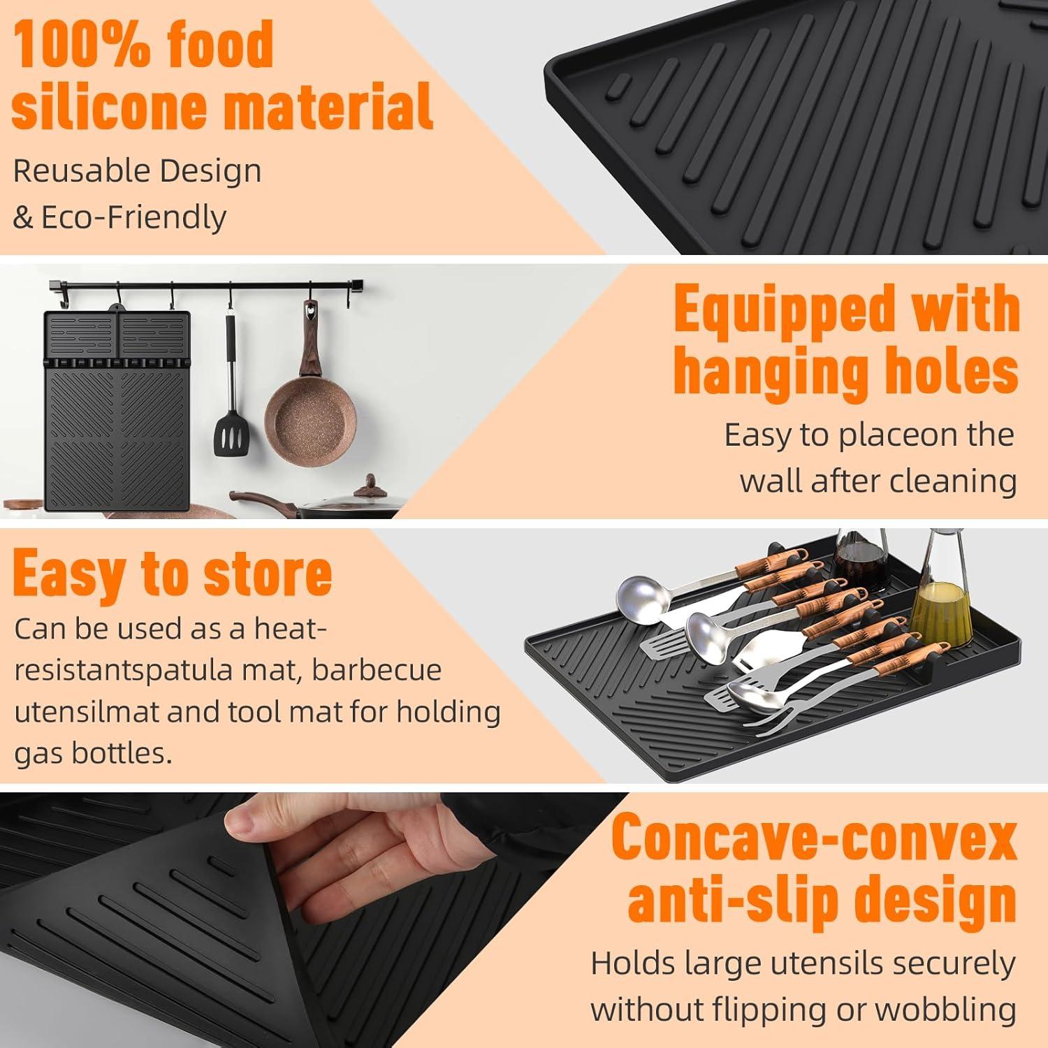 Alfombrilla de Silicona para Parrilla Blackstone 40.6x29.2 cm