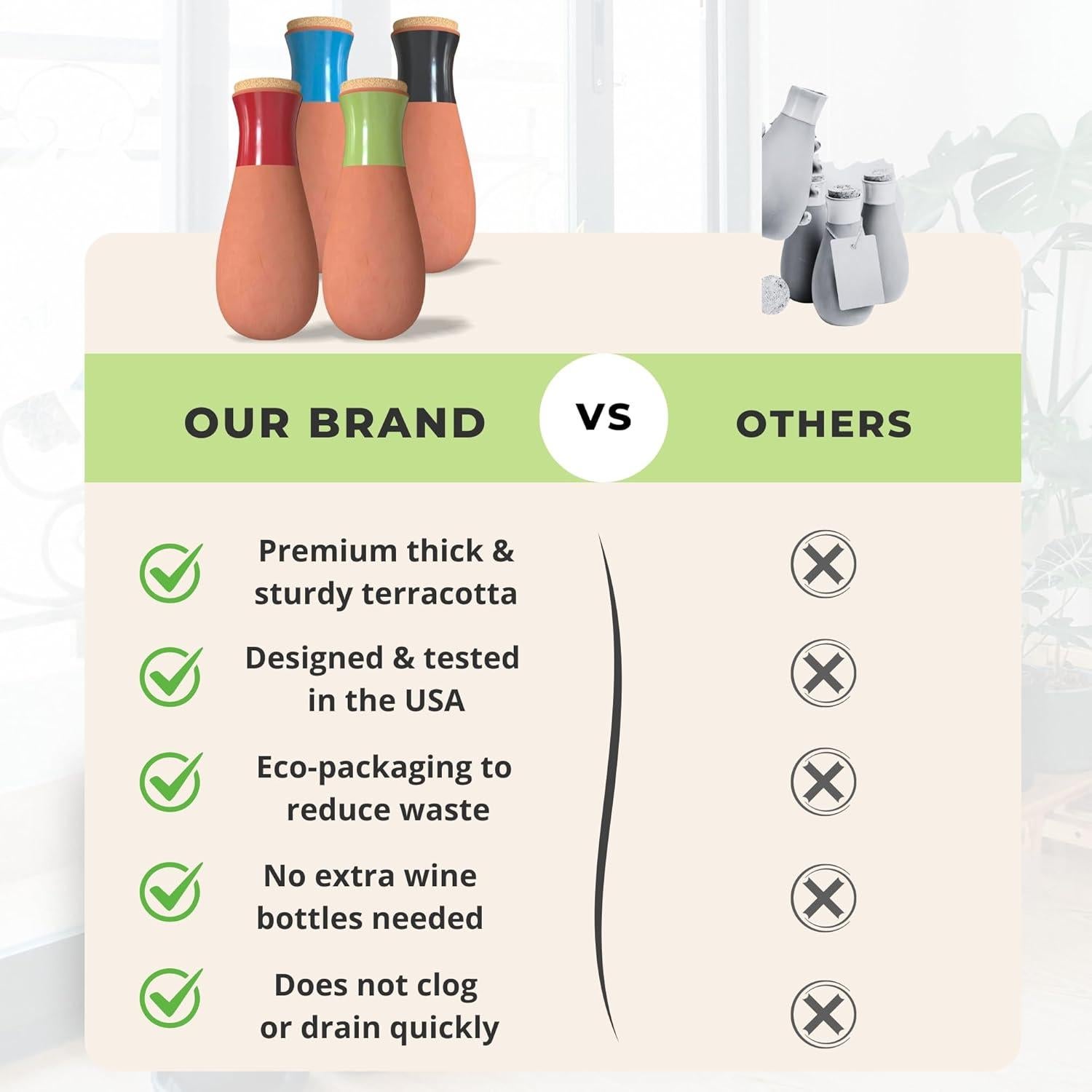 Set de 4 Esferas de Riego Terracota SmartiLiving 354ml