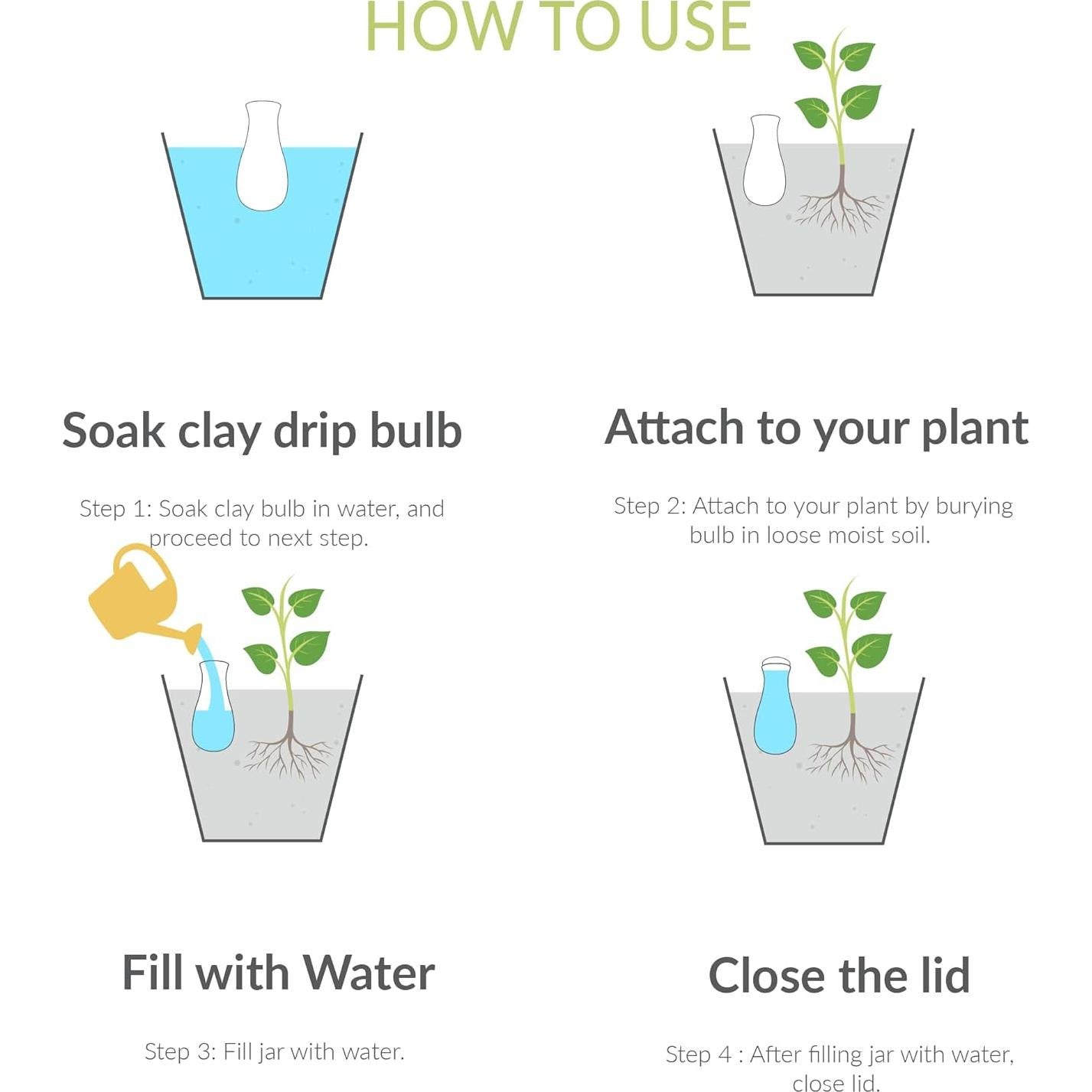 Set de 4 Esferas de Riego Terracota SmartiLiving 354ml