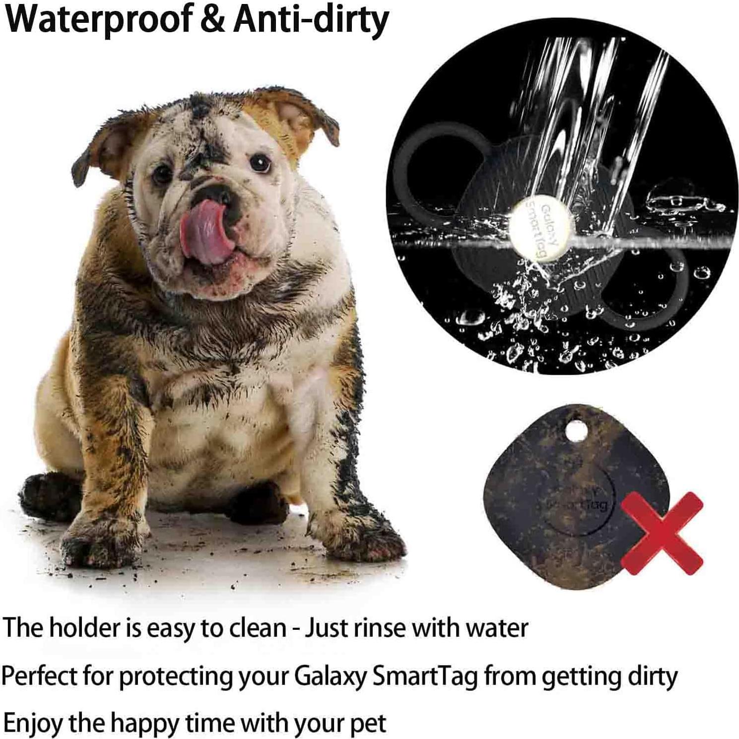 Soporte de Collar de Silicona ThingsBag para SmartTag y Tile Mate - 2 Paquete