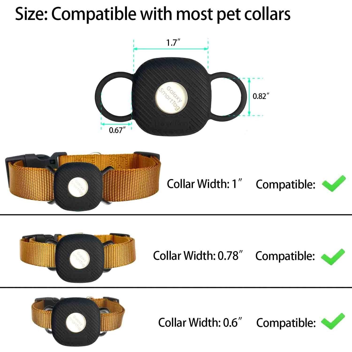 Soporte de Collar de Silicona ThingsBag para SmartTag y Tile Mate - 2 Paquete